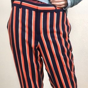 Striped Banana Republic trousers